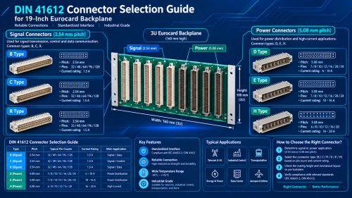 How to Choose a DIN 41612 Connector for a Eurocard Backplane?